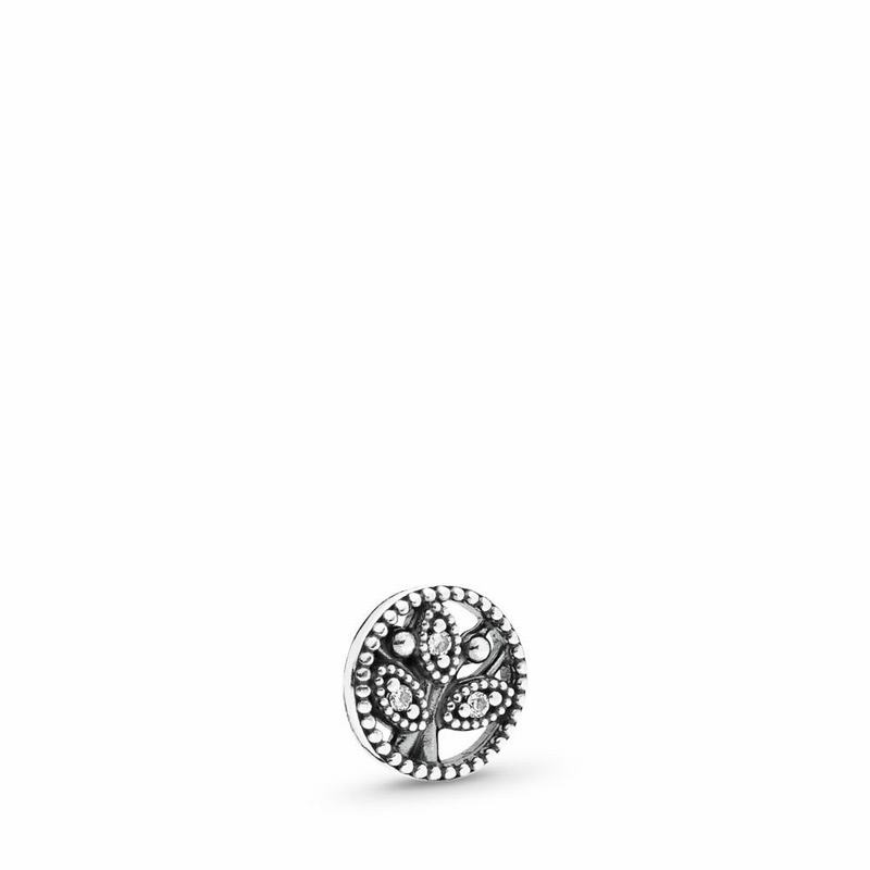 Pandora Family Heritage Petite Locket Charm Ireland - Sterling Silver/Cubic Zirconia - 903184JXV